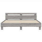 Bed Frame without Mattress Grey Sonoma 160x200 cm 3207411