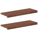 Stair Tread 2 pcs 70 x 25 x 2 cm Dark Brown Solid Oak Wood 3449285
