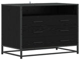 Drawer Cabinet 3-Drawer Black oak 70 x 41 x 70 cm 8010308