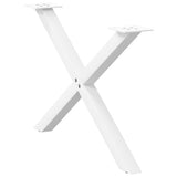 Coffee Table Legs X-Shaped 2 pcs White 70x cm Steel 4012905