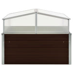 ZNTS Greenhouse Brown 100x100x85 cm Galvanised Steel 45711