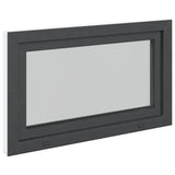 Basement Window RISOR 100 x 60 cm PVC and Glass Anthracite 42047334