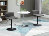 Adjustable Barstools Set of 2, Swivel Counter Bar Chairs, Bar Stools with Footrest, PU Leather, Gas T3398P330534