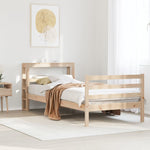 Bed Frame without Mattress 90x190 cm Single Solid Wood Pine 3305812
