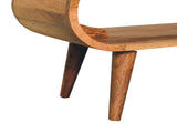 Solid Wood Amaya Nordic Style Oak-ish Coffee Table, Open Slot B2743P402954