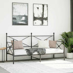 Day Bed without Mattress Black 80x200 cm Steel 4104666