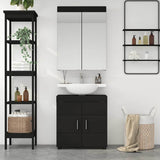 Bathroom Furniture Set TULUM 2 pcs Black 60 x 34 x 63 cm 3398015