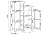Plant Stand Natural 85 x 30 x 114.5 cm Solid Acacia Wood 903106