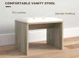 Dressing Table and Stool Set, with Storage - Wood-Effect T3398P341020