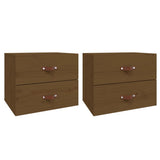 Wall-mounted Bedside Cabinets 2 pcs Honey Brown 50x36x40 cm 820983
