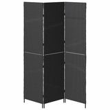 Room Divider Folding Manual Black 146 x 180 cm Poly Rattan 42003668