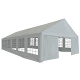 Tent Fabric without Frame Grey 12 x 6 m PE 43863