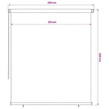 312856 Outdoor Roller Blind 220x230 cm Blue HDPE