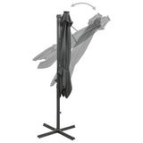 Cantilever Garden Parasol Anthracite Polyester fabric, aluminium pole 312322