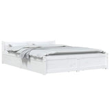 Bed Frame without Mattress with Drawers White 120x200 cm 3103555