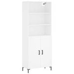Highboard White 69.5x34x180 cm Engineered Wood 3189253