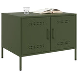 ZNTS Coffee Table Olive Green 68x50x50.5 cm Steel 843034