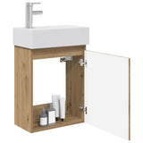 Bathroom Vanity Unit with Tap Artisan Oak 45.5 x 22.5 x 84 cm 889510