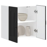 Kitchen Wall Cabinet Kalmar Black Engineered Wood 853578