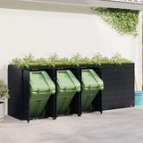Wheelie Bin Storage for 5 Bins Black 340 x 77.5 x 121.5 cm 3394741