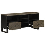 TV Cabinet Black 100x33x46 cm Solid Wood Mango 4017702