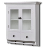 ZNTS Wooden Kitchen Wall Cabinet with Glass Door White 241374