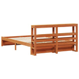 Bed Frame with Headboard Wax Brown 140 x 200 cm Solid Pine Wood 3422732