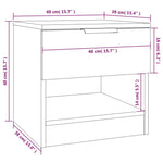 Bedside Cabinets 2 pcs White Engineered Wood 811251