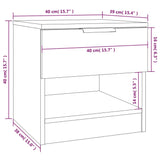 Bedside Cabinets 2 pcs White Engineered Wood 811251