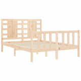 Bed Frame without Mattress Double Solid Wood Pine 3192791