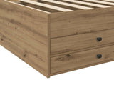 Bed Frame with Storage Artisian Oak 80 x 200 cm Engineered Wood 3429652