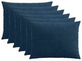 Cushion Cover 6 pcs ALMELO Navy Blue 60 x 60 cm Corduroy 915414