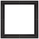 Planter Black 100x100x80 cm Steel 860822