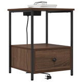 Bedside Cabinet 2 pcs Brown Oak 42 x 41 x 56 cm Engineered Wood 859439