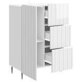 Sideboard High Gloss White 66 x 34.5 x 91.5 cm Engineered Wood 894399