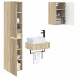 Bathroom Furniture Set 3 pcs Sonoma Oak 33 x 34.5 x 160 cm 3406055