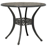 Garden Table Bronze 90x75 cm Cast Aluminium 4002807