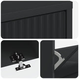Shoe Cabinet HOORN 78 x 24 x 100 cm Engineered Wood Black 897316
