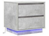 Bedside Cabinet Concrete Grey 39 x 34.5 x 50 cm Engineered wood 869616