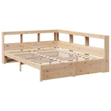 Bookcase Bed without Mattress 160x200 cm Solid Wood Pine 3324348