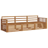 Outdoor Sofa Set 3 pcs Natural Solid Acacia Wood 3372929