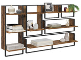 Wall Shelf Set 6 pcs Old Wood 100 x 25 x 30 cm Engineered Wood 882847