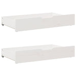 Bookcase Bed without Mattress White 140x200 cm Solid Wood Pine 3309810