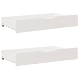 Bookcase Bed without Mattress White 140x200 cm Solid Wood Pine 3309810