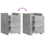 Bedside Cabinet Concrete Grey 45x50x65 cm Engineered Wood 848307