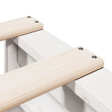 Bookcase Bed without Mattress White 150x200 cm King Size Solid Wood Pine 3323963