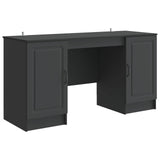 Desk with Shelf Black 142.5 x 50 x 75 cm Engineered Wood 3414640