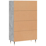 Highboard Concrete Grey 69.5x31x115 cm Engineered Wood 828216