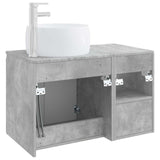Bathroom Furniture Set 2 pcs Concrete Grey Engineered Wood 3404097