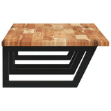 Basin Shelf Wall Mounted Steel and Solid Wood Acacia 3302843